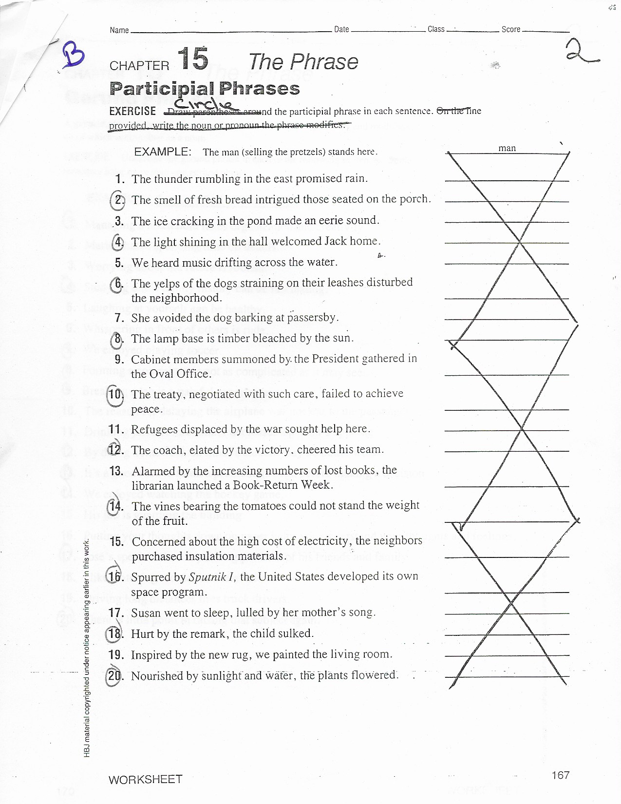 Participial Phrase Worksheet Free